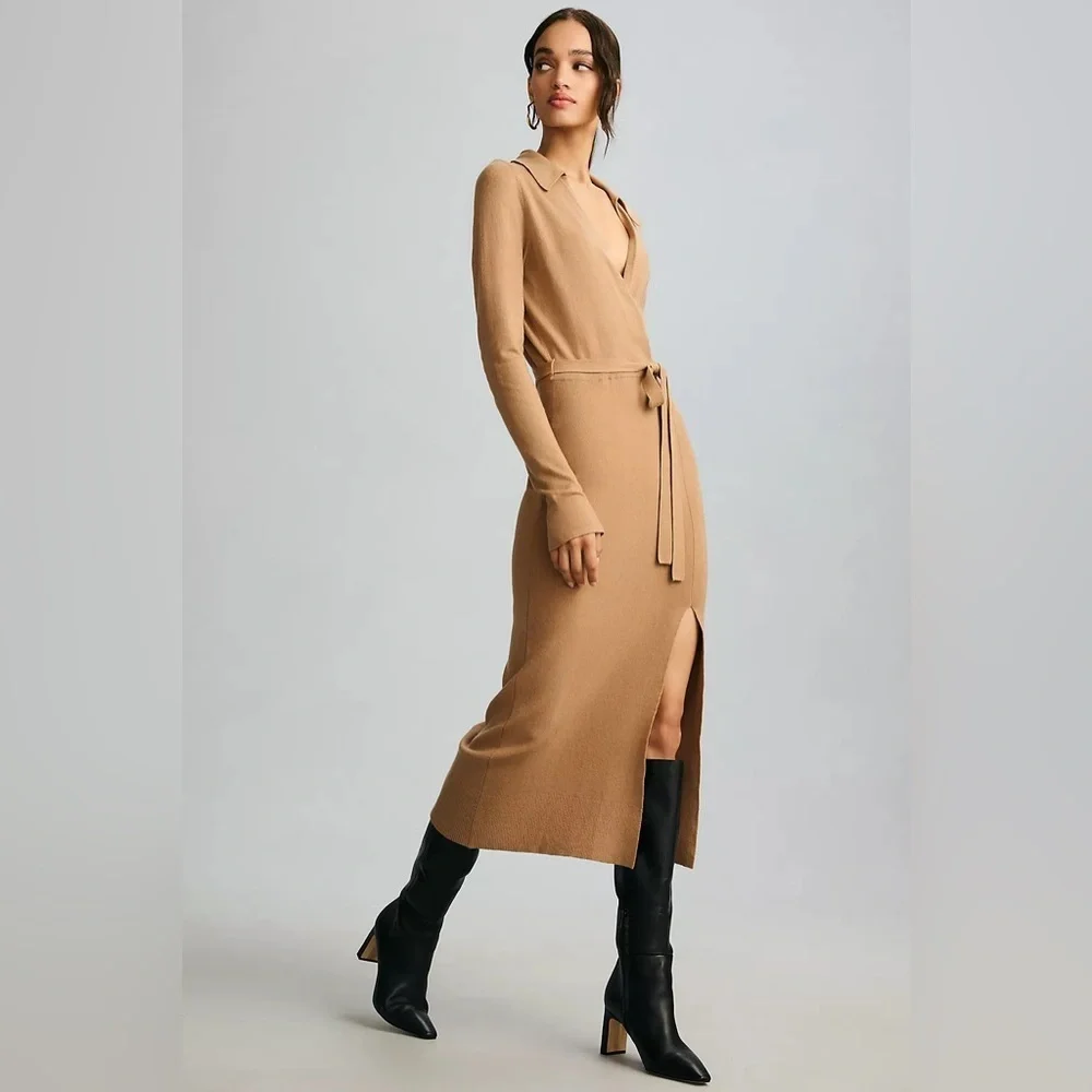 NWT Revolve Paige Carmen Belted Long Sleeve Sweater Women’s Dress - Picture 2 of 8